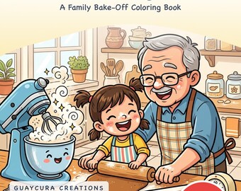 Holiday Baking Challenge Coloring Book — A Family Bake-Off Printable PDF for Ages 6+, 44 Pages, Instant Download