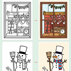 Christmas Countdown Printable | Advent Coloring Countdown Printable, 24 Days of Christmas Activity Book, Printable PDF Instant Download image 3