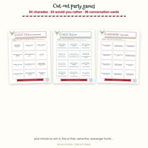Utskrivbart julquiz | Utskrivbart paket med julfestspel, 100+ aktiviteter för familjen, utskrivbar PDF direktnedladdning bild 4