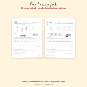 Number Tracing Worksheets 0–20 | Preschool Number Formation PDF with Counting, Ten Frames & Number Words, 26 Pages, Letter + A4 image 4