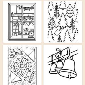 Christmas Countdown Printable | Advent Coloring Countdown Printable, 24 Days of Christmas Activity Book, Printable PDF Instant Download image 2