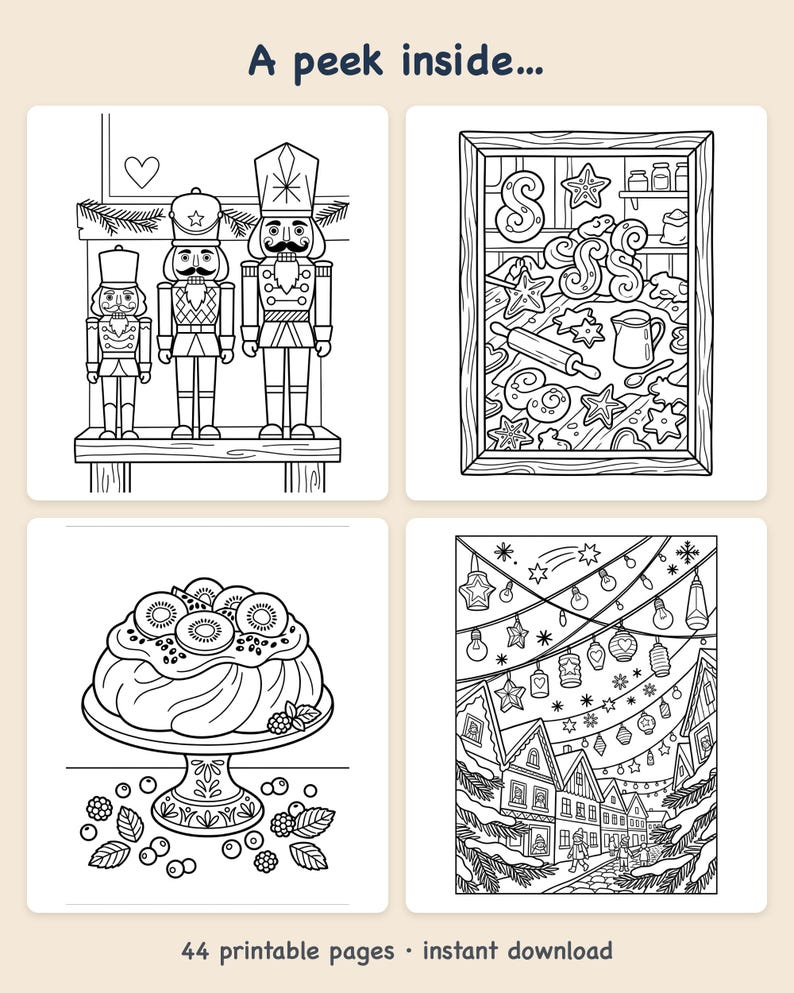 Kids Activity Book Printable | Christmas Around the World, 44 Pages of Global Holiday Traditions, Printable PDF Instant Download image 2