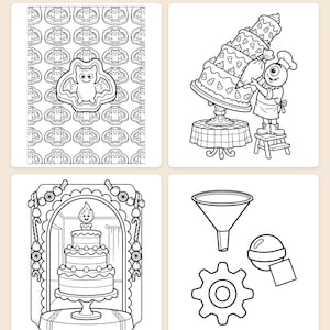 Spooky Sweets Laboratory Coloring Book — Silly Monster Baking Fun Printable PDF for Kids Ages 6-10, 44 Pages, Instant Download image 2