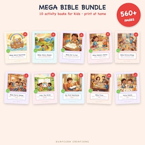 Sunday School Activities | Mega Bible Activity Bundle for Kids, 560+ Pages of Games, Printable PDF Instant Download image 1