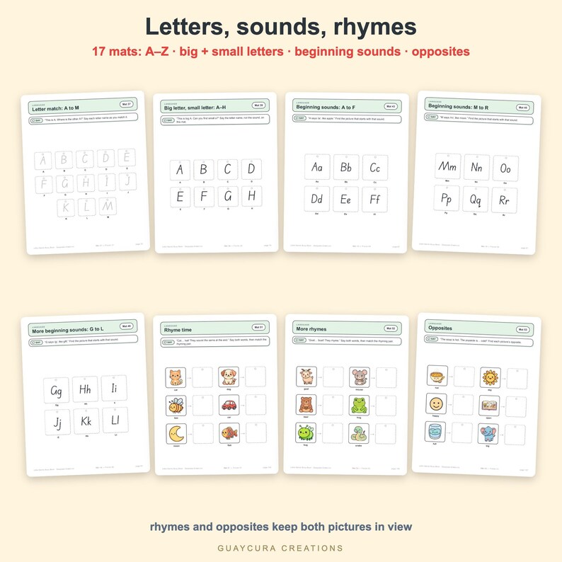 Toddler Busy Book Printable | Montessori Activity Binder PDF, 220 Pages, 108 Activities, English + Spanish, Letter + A4 image 4