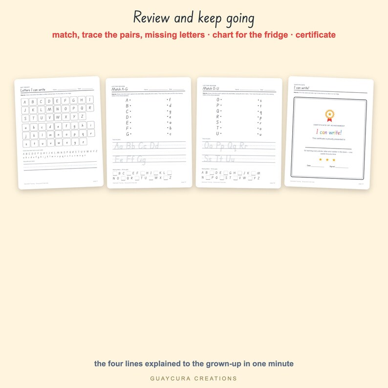 Alphabet Tracing Worksheets | Uppercase & Lowercase Letter Tracing PDF, A–Z Preschool Handwriting Practice, 61 Pages, Letter + A4 image 3