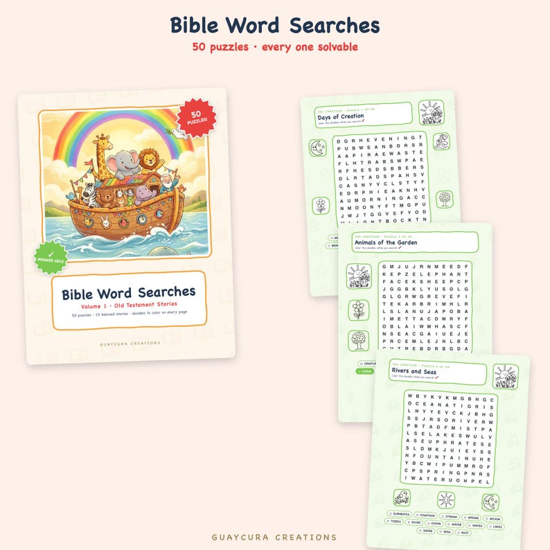 Sunday School Activities | Mega Bible Activity Bundle for Kids, 560+ Pages of Games, Printable PDF Instant Download image 4