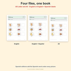 Toddler Busy Book Printable | Montessori Activity Binder PDF, 220 Pages, 108 Activities, English + Spanish, Letter + A4 image 9
