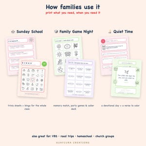 Sunday School Activities | Mega Bible Activity Bundle for Kids, 560+ Pages of Games, Printable PDF Instant Download image 11