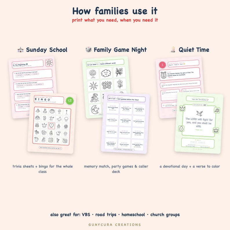 Sunday School Activities | Mega Bible Activity Bundle for Kids, 560+ Pages of Games, Printable PDF Instant Download image 11