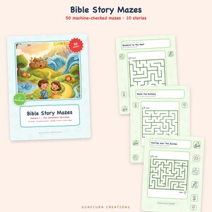 Sunday School Activities | Mega Bible Activity Bundle for Kids, 560+ Pages of Games, Printable PDF Instant Download image 3
