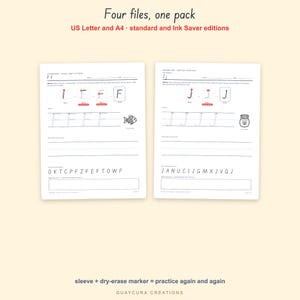 Alphabet Tracing Worksheets | Uppercase & Lowercase Letter Tracing PDF, A–Z Preschool Handwriting Practice, 61 Pages, Letter + A4 image 4
