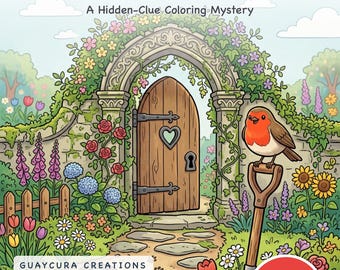 Secret Garden Detective Coloring Book — A Hidden-Clue Printable PDF for Kids Ages 8-12, 44 Pages, Instant Download