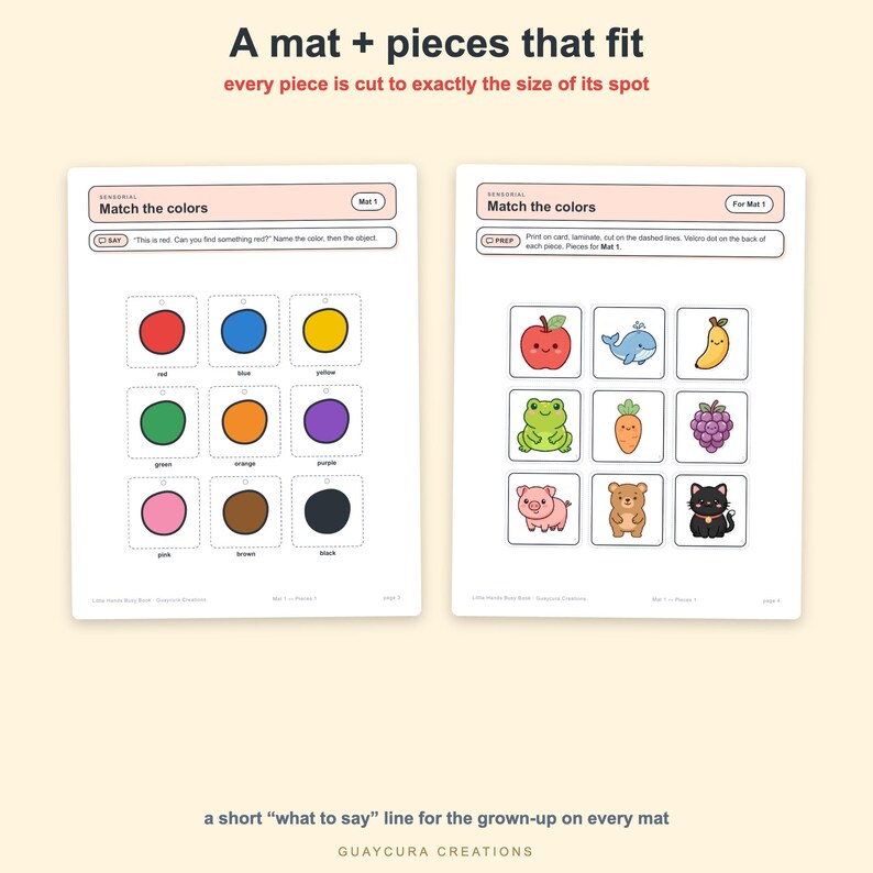 Toddler Busy Book Printable | Montessori Activity Binder PDF, 220 Pages, 108 Activities, English + Spanish, Letter + A4 image 2
