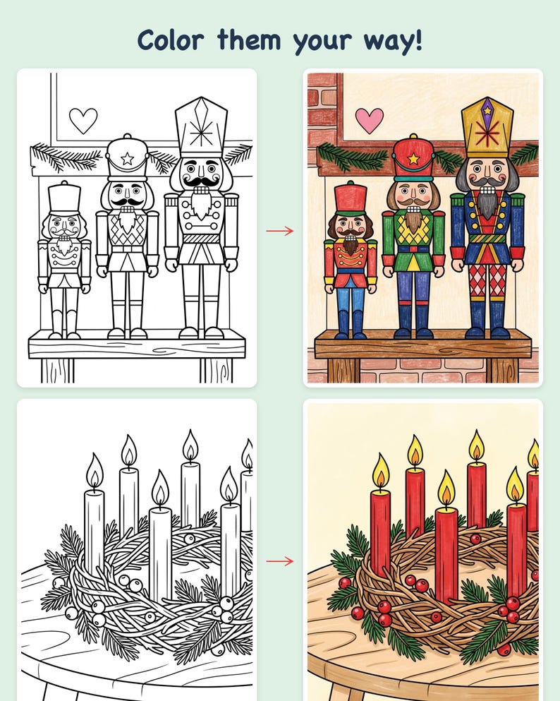 Kids Activity Book Printable | Christmas Around the World, 44 Pages of Global Holiday Traditions, Printable PDF Instant Download image 3