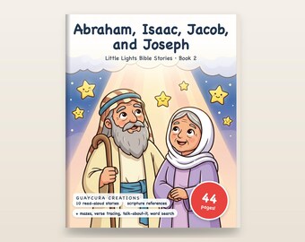 Paperback | Abraham Isaac Jacob and Joseph Bible Coloring Book for Kids, 66 Pages, Sunday School Homeschool Gift, Ages 4-8
