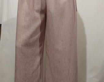 Palazzo broek met riem – Zomerbroek met wijde pijpen – One size XL tot 3XL – Licht en luchtig – Gemaakt in Italië