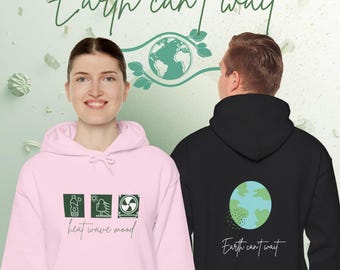 Sweat à capuche unisexe respectueux de l'environnement, pull-over militant écologiste sur le changement climatique