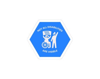 Invisible Disabilities Awareness Sticker - Glossy Vinyl Decal