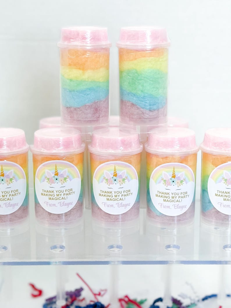 Party Favor Rainbow Cotton Candy Push Pops – 6 Flavors image 9