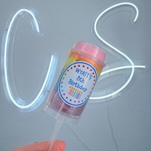 Party Favor Rainbow Cotton Candy Push Pops – 6 Flavors image 18