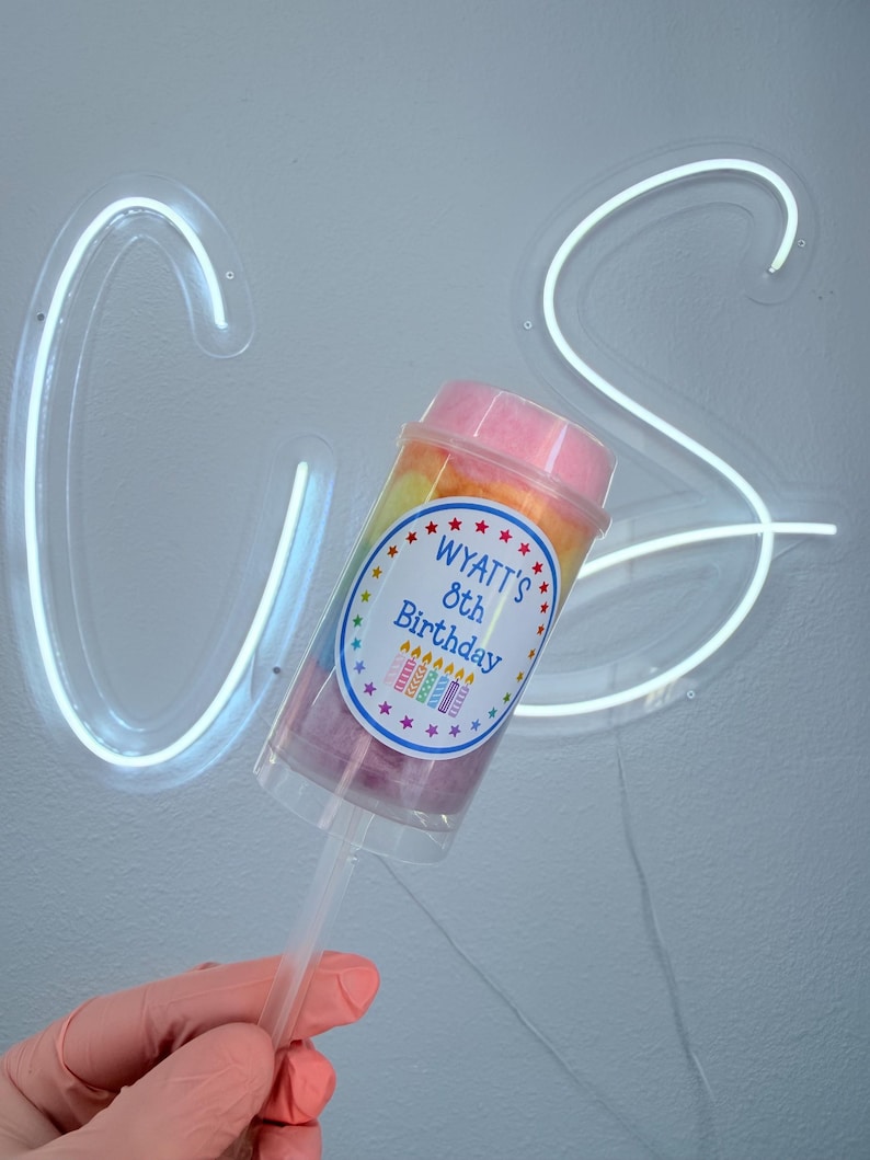 Party Favor Rainbow Cotton Candy Push Pops – 6 Flavors image 18