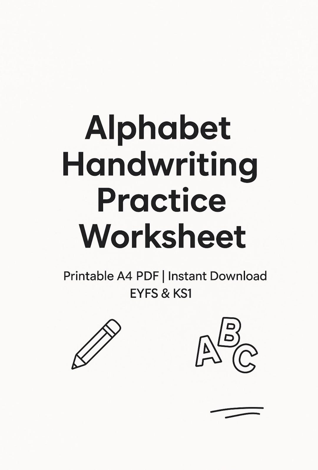 Alphabet Handwriting Practice Worksheet: A-Z Tracing Activity (PDF) - Etsy