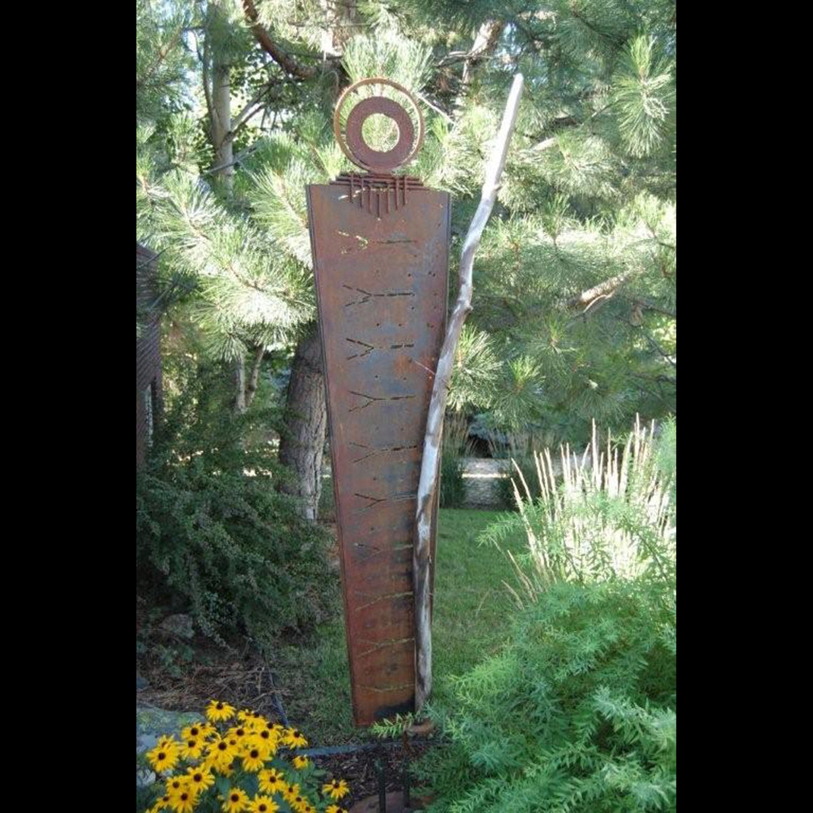 RESERVED FOR CAPRI Primitive Metal Garden Sculpture Shaman Etsy
