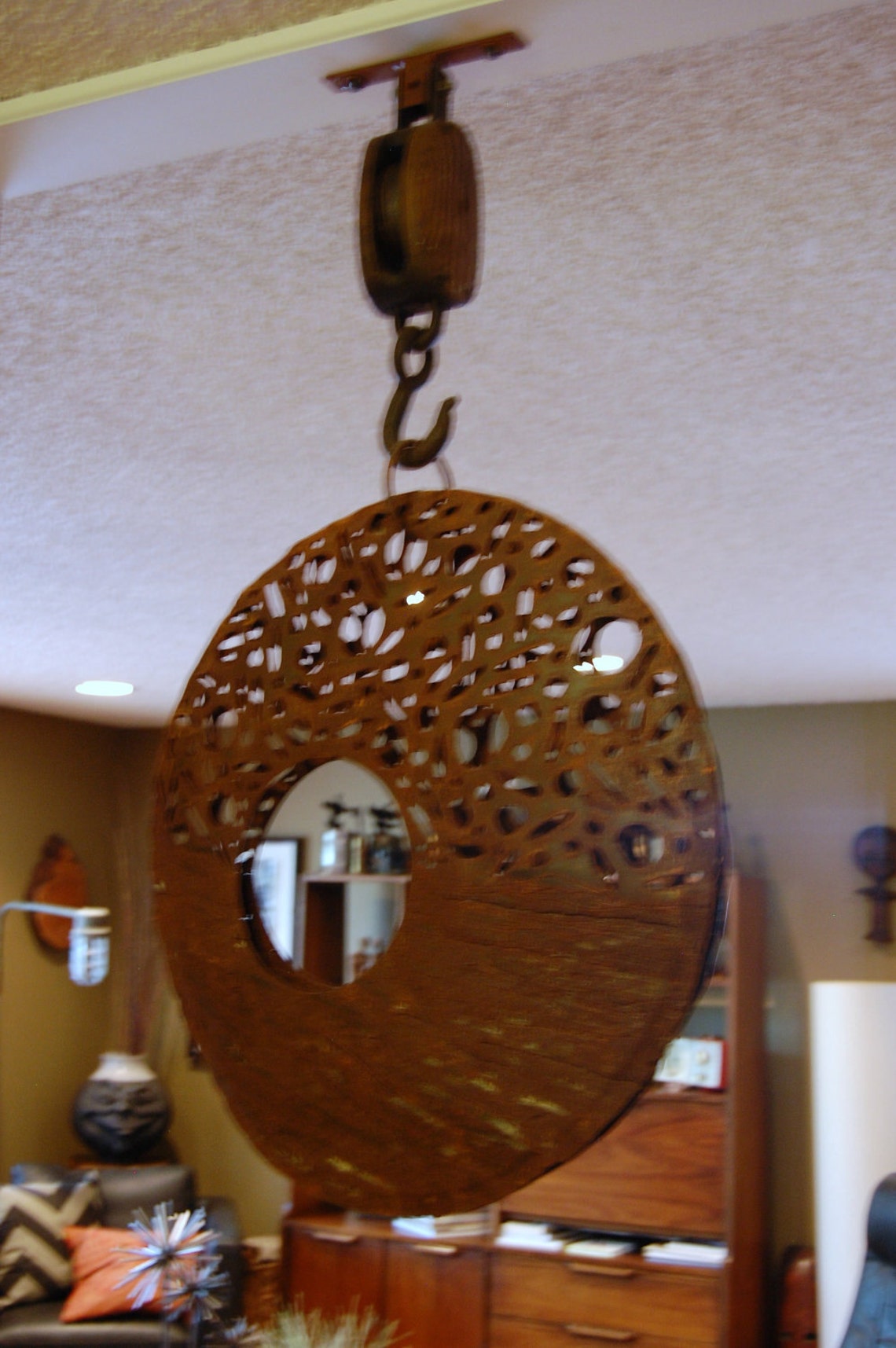 Metal abstract wall art LARGE metal sculpture round steel Etsy