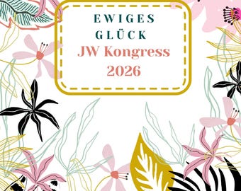 JW Congress 2026 Digital Notebook | Floral Digital Journal (PDF Download)