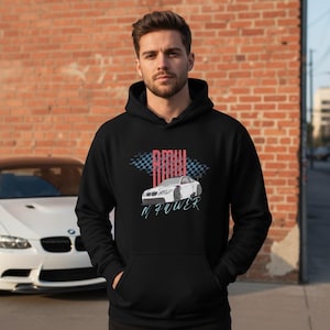 Black Performance Car Hoodie: Auto Enthusiast Gift, Soft Cotton Blend