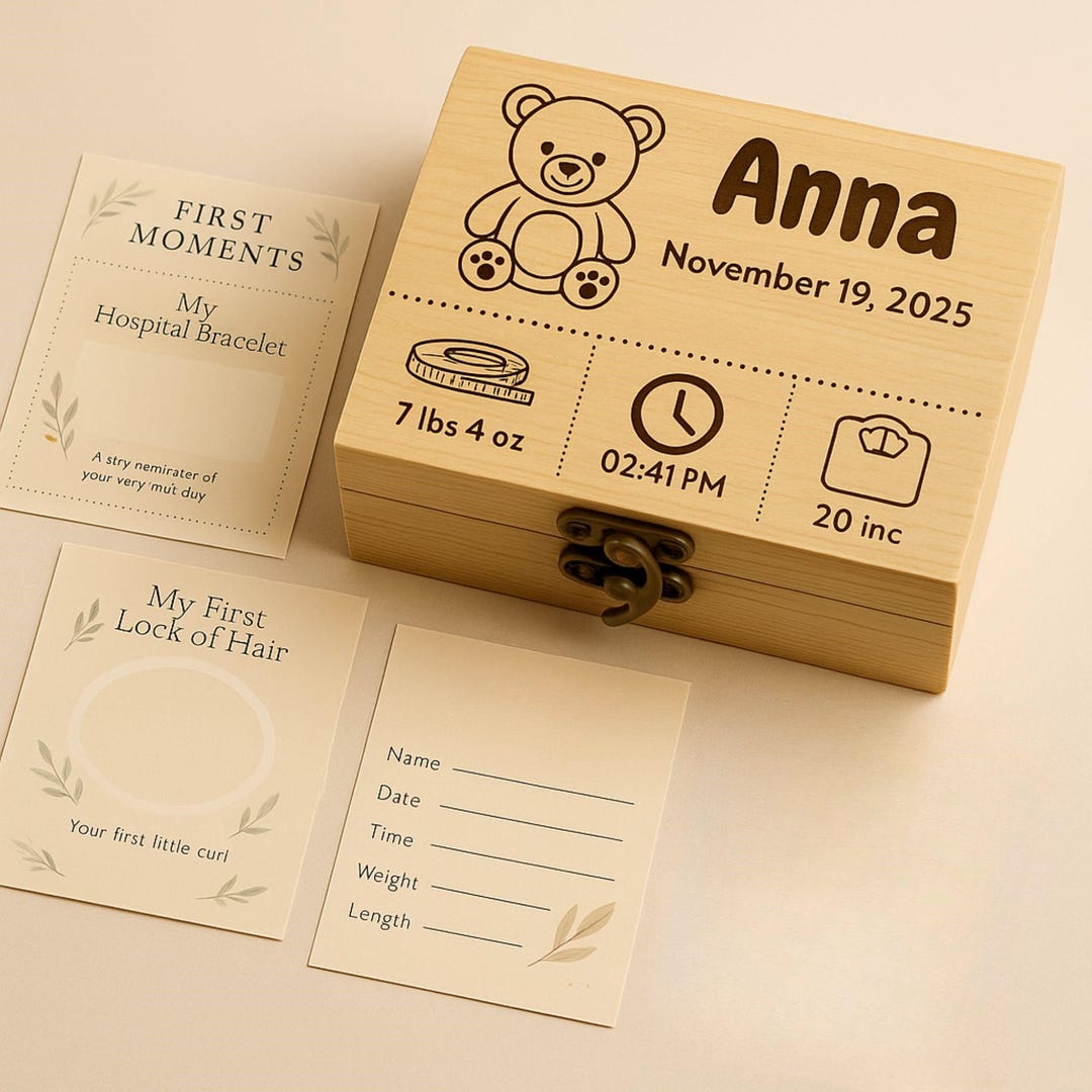 Personalized Christmas Baby Memory Box | Custom Keepsake & Milestone ...