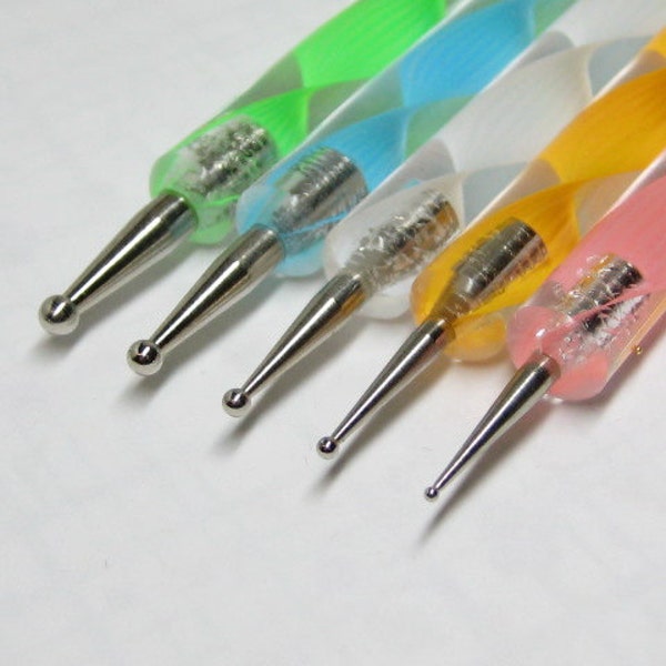 1 pc ball stylus ball tool for miniature clay work nail art dotting and marbelizing you choose size/color