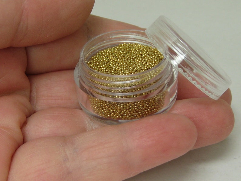 microbeads gold metallic glass caviar balls micro bead sprinkles undrilled marbles miniature dragees nonpariels image 6