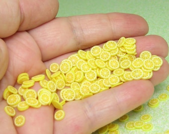polymer clay Lemon slices miniature food fruit nail art kawaii decoden pieces fimo citrus cane DIY slime supplies resin supply