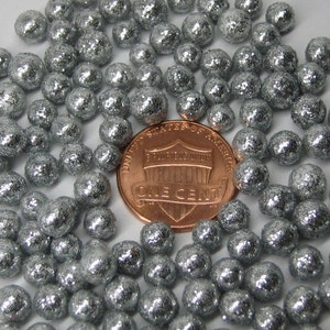tiny silver glitter balls foam 3mm to 8mm miniature deco marbles heaping tablespoon / 15ml mini crafts kawaii decoden polystyrene image 4