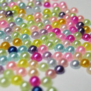 tiny faux pearls assorted 2mm flat back cabochons 350pcs for nail art scrapbooking cell phone deco jewelry and kawaii projects image 1