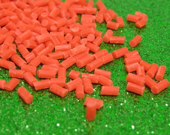 Red polymer clay sprinkles, fake jimmies, faux candy sweets, resin filler decoden pieces, kawaii slime ad-ins food charms