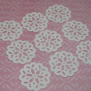 Dollhouse miniature cake doilies 9 pcs white for bakery miniature sweets and cookies image 1