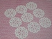 Dollhouse miniature cake doilies 9 pcs white for bakery miniature sweets and cookies 