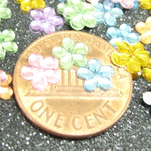 6mm Pastels rhinestones flowers gems flat backed acrylic 25 pcs mixed kawaii nail art deco cell phone decoden flatbacked embellishment image 4