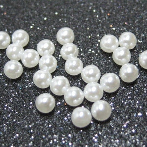 small 3mm pearls without holes glass undrilled white no holes faux jewelry repair miniature balls decoden craft projects