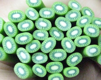 Kiwi Polymer clay cane fruit 1pc uncut for miniature foods nail art and decoden supplies