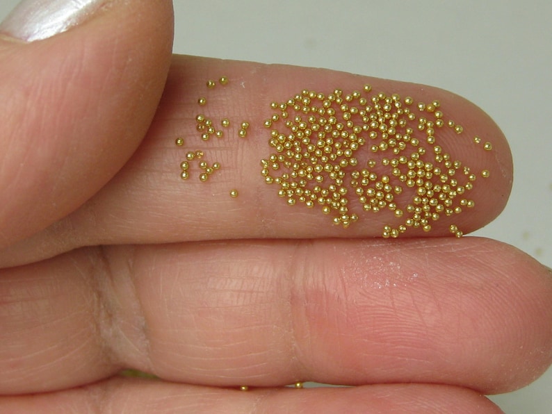 microbeads gold metallic glass caviar balls micro bead sprinkles undrilled marbles miniature dragees nonpariels image 2