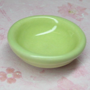 celery dollhouse miniature mixing bowl ceramic 1:12 scale one inch or playscale kitchen dish image 4