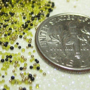 Caviar nail art micro marbles fairy forest mix half ounce / 14 grams glass microbead miniature no hole bead nail art kawaii sprinkles caviar image 3