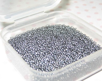 micro marbles black translucent microbead half ounce / 14 grams glass miniature Supplies