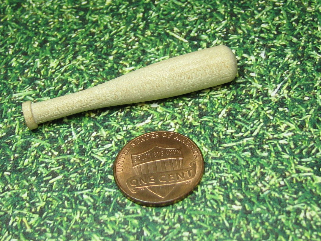 Dollhouse Miniature Baseball Bat Unfinished Wood Tiny Diy Mini Crafts