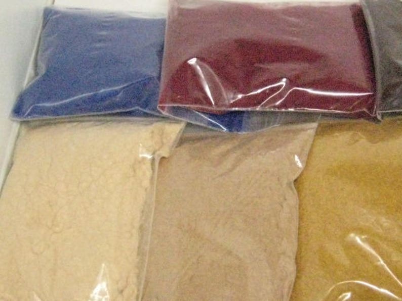 top row L-R royal blue, cranberry, brown
bottom row L-R beige, tan, gold