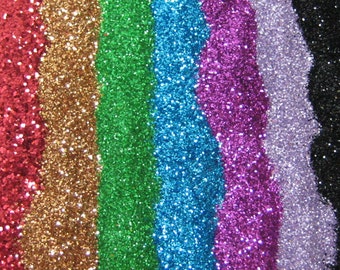 solvent resistant glitter .008 hex 14 grams / half ounce bag by weight 1 Fl. ounce cosmetic grade in your choice of 9 colors